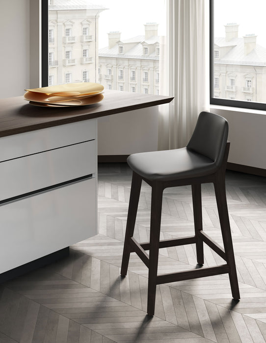 Modloft Mercer Counter Stool in Graphite Eco Leather