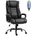 Aosom Vinsetto Massage office Chair, High Back Executive office Chair with 6-Point Vibration, Adjustable Height, Swivel Seat and Rocking Function in Black