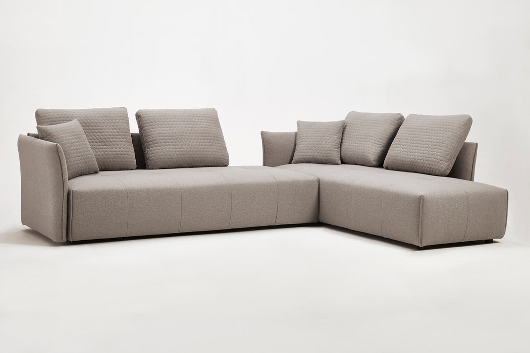 VIG Furnitur Divani Casa - Polson Modern Light Grey Fabric Modular Sectional Sofa Bed