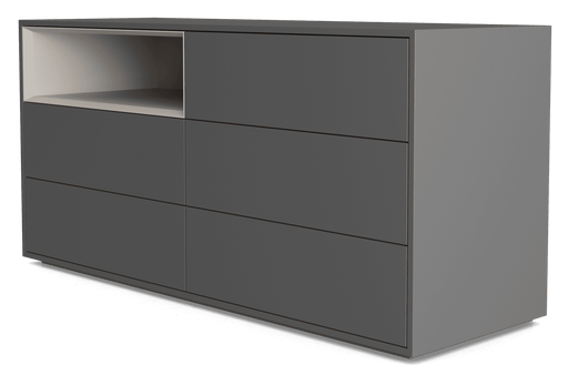 Modloft Dresser Madison 5 Drawer Dresser in Dark Gull Grey