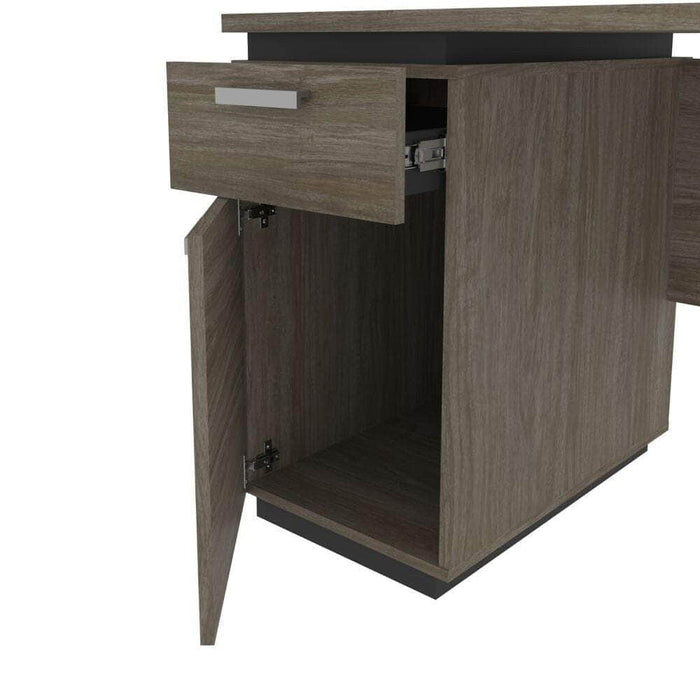 Modubox Desk Aquarius 45W Small Desk in Walnut Grey & Slate