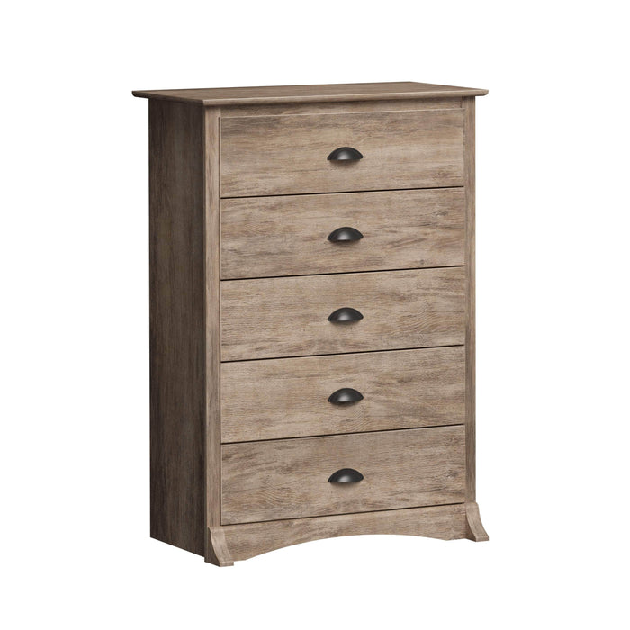 Modubox Drawer Chest Drift Grey Sonoma 5-Drawer Chest - Available in 5 Colours