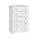 Modubox Drawer Chest White Sonoma 5-Drawer Chest - Available in 5 Colours