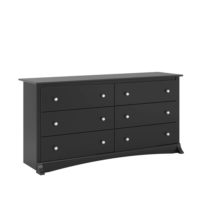 Modubox Dresser Black Sonoma 6-Drawer Dresser - Available in 4 Colours