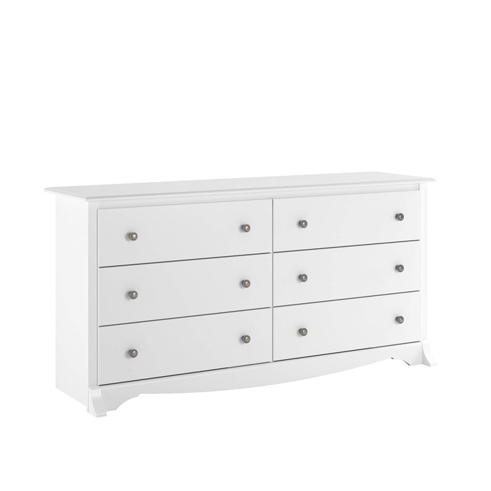 Modubox Dresser White Sonoma 6-Drawer Dresser - Available in 5 Colours