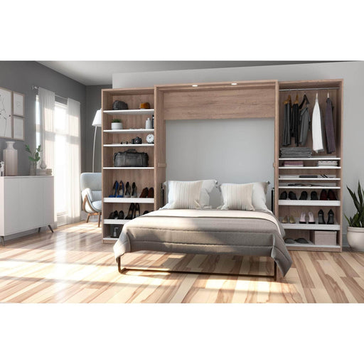 Modubox Murphy Wall Bed Cielo Full Murphy Wall Bed with 2 Closet Organizers - Available in 2 Colours