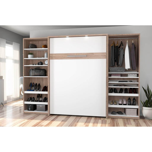 Modubox Murphy Wall Bed Cielo Full Murphy Wall Bed with 2 Closet Organizers - Available in 2 Colours