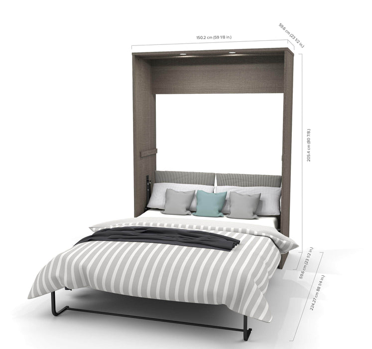 Cielo Full Murphy Wall Bed with 2 Closet Organizers - Available in 2 Colours