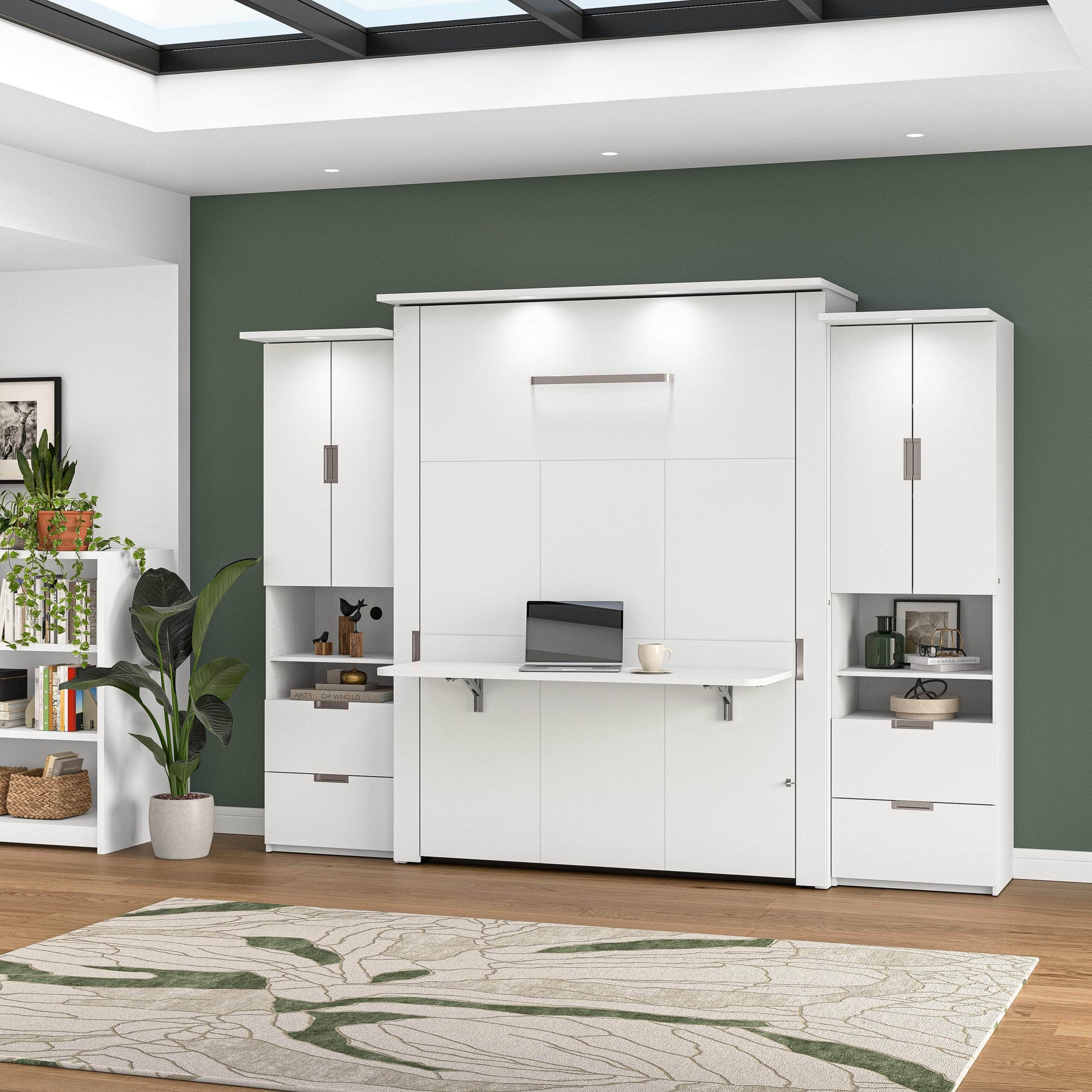 Modubox Lumina Queen Murphy Bed With Desk And 2 Storage Units   Modubox Murphy Wall Bed Lumina Queen Murphy Bed With Desk And 2 Storage Units Available In 2 Colours 30467535732798 2100x2100 