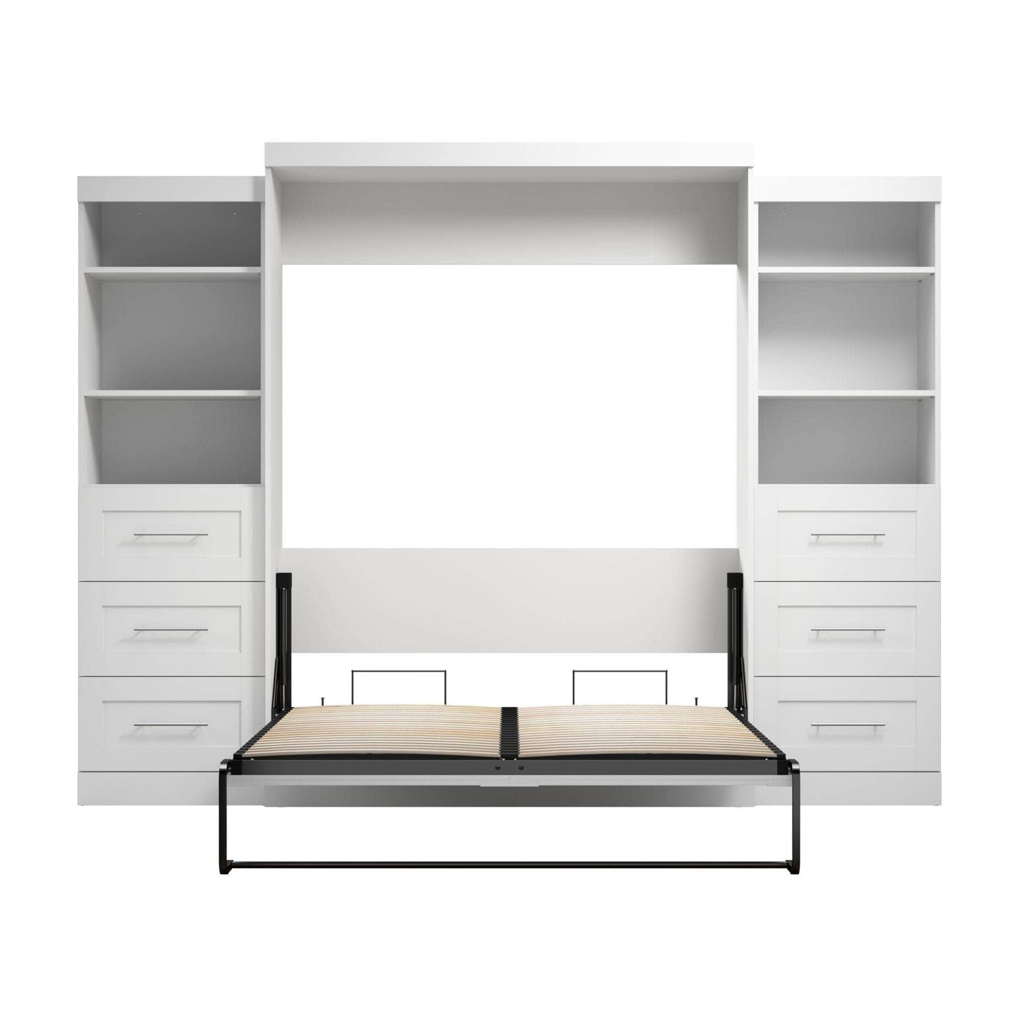 Modubox Pur 115 Queen Size Murphy Wall Bed With 2 Storage Units