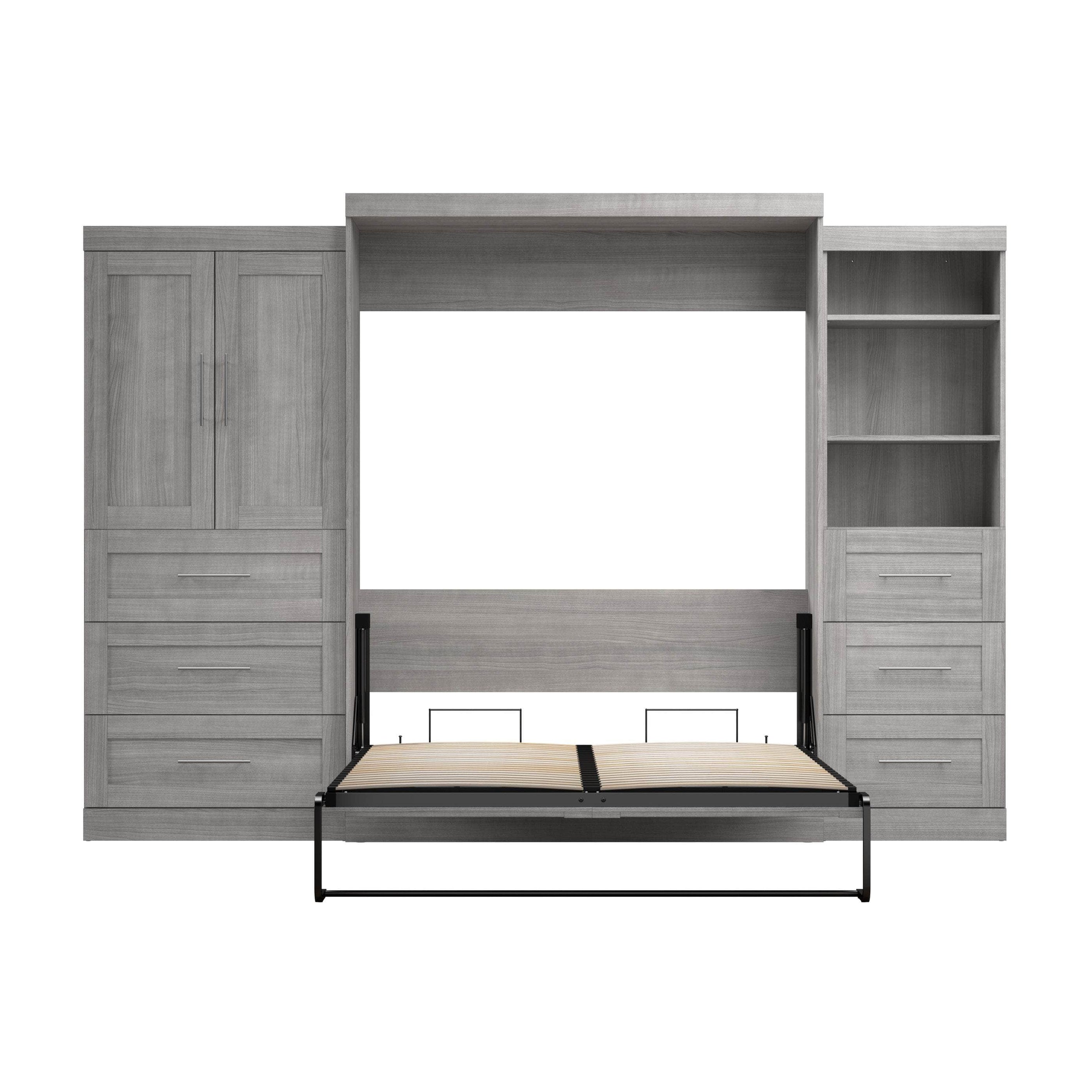 Modubox Pur Queen Murphy Wall Bed and 2 Multifunctional Storage Units ...