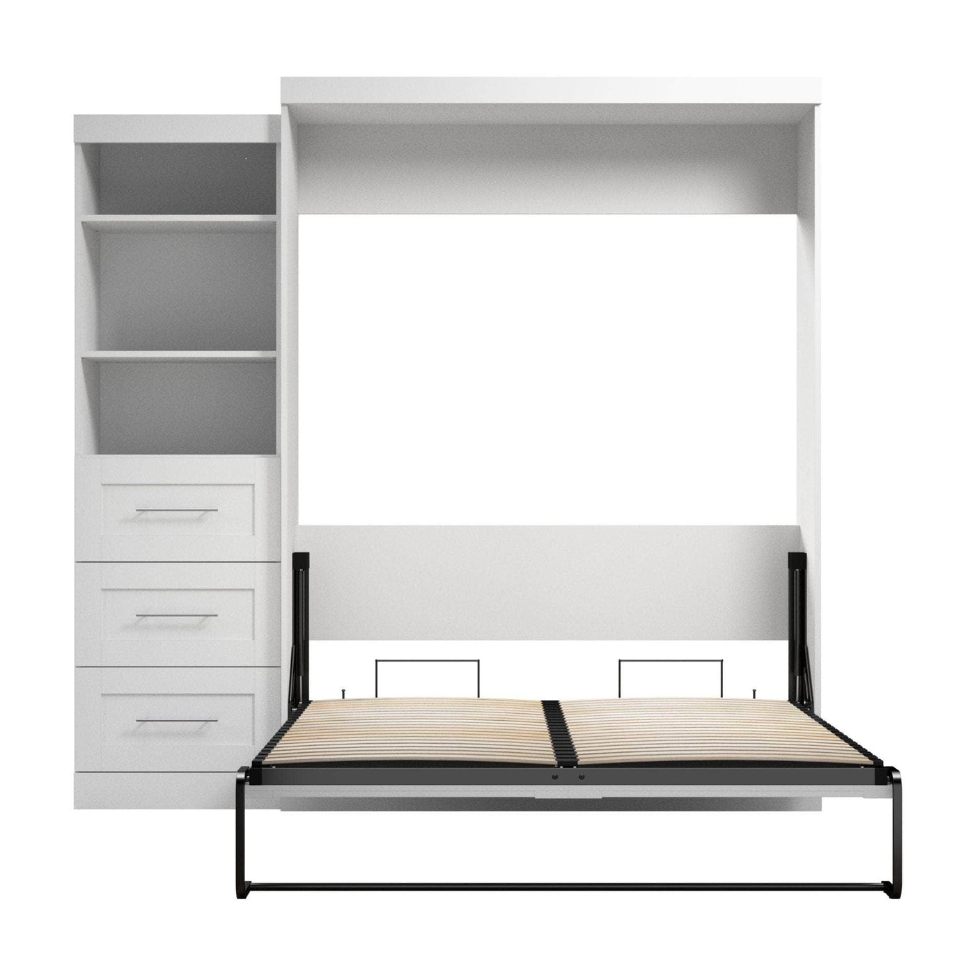 Modubox Pur Queen Murphy Wall Bed and Storage Unit with Drawers (90W ...