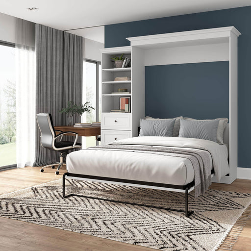 Modubox Murphy Wall Bed Versatile Queen Murphy Wall Bed and Closet Organizer with Drawers - Available in 2 Colours