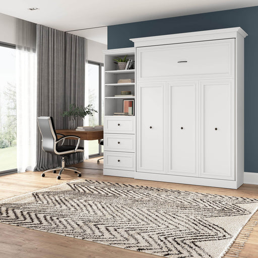 Modubox Murphy Wall Bed Versatile Queen Murphy Wall Bed and Closet Organizer with Drawers - Available in 2 Colours