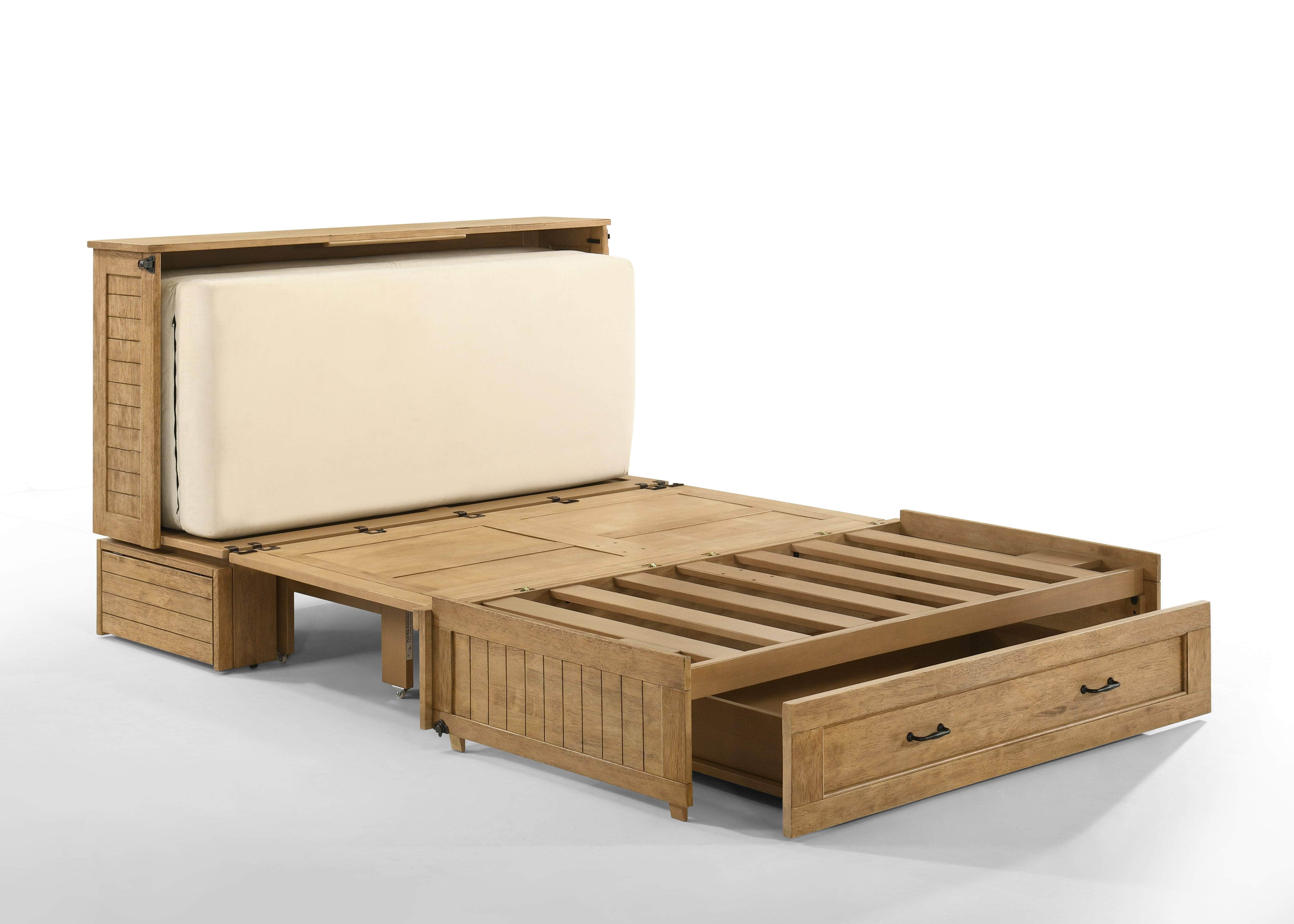 Night and Day Murphy Cabinet Bed Poppy Cabinet Murphy Bed with Queen Gel Memory Foam Mattress - Available in 7 Colours