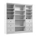 Modubox Versatile 86W Closet Organizer with Drawers in White