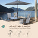 Pending - Aosom Outsunny 8 Pieces Patio Dining Set with Umbrella, 6 Chairs and Table, Grey - Available in 2 Colours