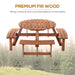 Pending - Aosom Outsunny 8 Seater Round Wooden Pub Bench & Picnic Table Garden Chair Dining Table Set For Outdoor Patio Deck Furniture