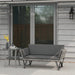 Pending - Aosom Outsunny Convertible Wicker Loveseat Grey Patio Chaise Lounge - Available in 3 Colours