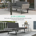 Pending - Aosom Outsunny Convertible Wicker Loveseat Grey Patio Chaise Lounge - Available in 3 Colours