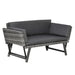 Pending - Aosom Outsunny Convertible Wicker Loveseat Grey Patio Chaise Lounge - Available in 3 Colours