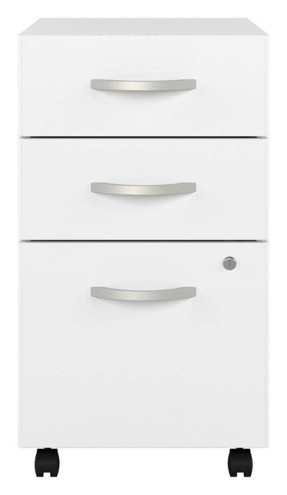 Pending - Bestar File Cabinet White Zaniah 3 Drawer Mobile File Cabinet - Available in 3 Colours