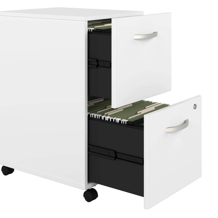 Pending - Bestar File Cabinet Zaniah 2 Drawer Mobile File Cabinet - Available in 3 Colours