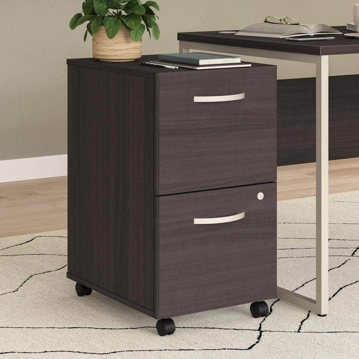 Pending - Bestar File Cabinet Zaniah 2 Drawer Mobile File Cabinet - Available in 3 Colours