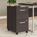 Pending - Bestar File Cabinet Zaniah 2 Drawer Mobile File Cabinet - Available in 3 Colours