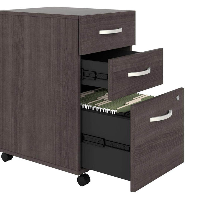 Pending - Bestar File Cabinet Zaniah 3 Drawer Mobile File Cabinet - Available in 3 Colours