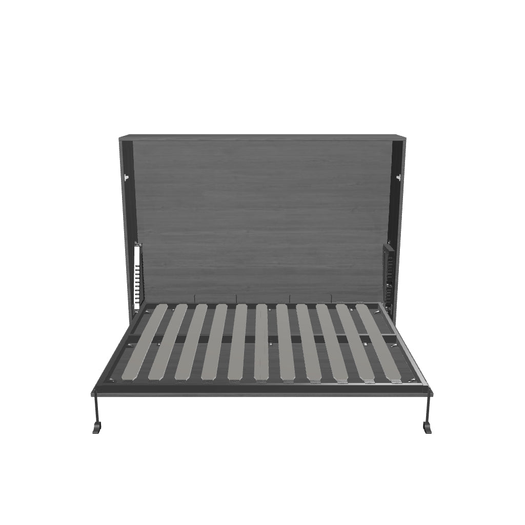 Heidi II Rustic Grey Horizontal Murphy Wall Pull Down Bed - Available in 3 Sizes