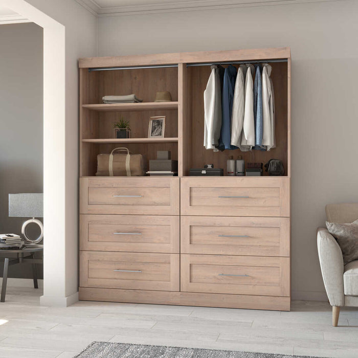 Pur 72W Closet Organization System with Drawers - Available in 4 Colours