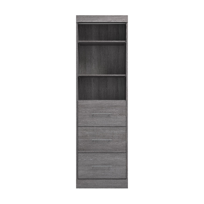 Modubox Nebula 25W Closet Organizer with Drawers in Bark Grey