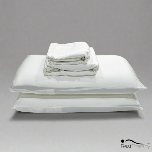 Rest Therapy Bedding Package Breeze Bamboo Bed Sheet and Pillowcase Bedding Package in White - Available in 4 Sizes