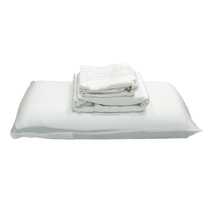 Breeze Bamboo Bed Sheet and Pillowcase Bedding Package in White - Available in 4 Sizes