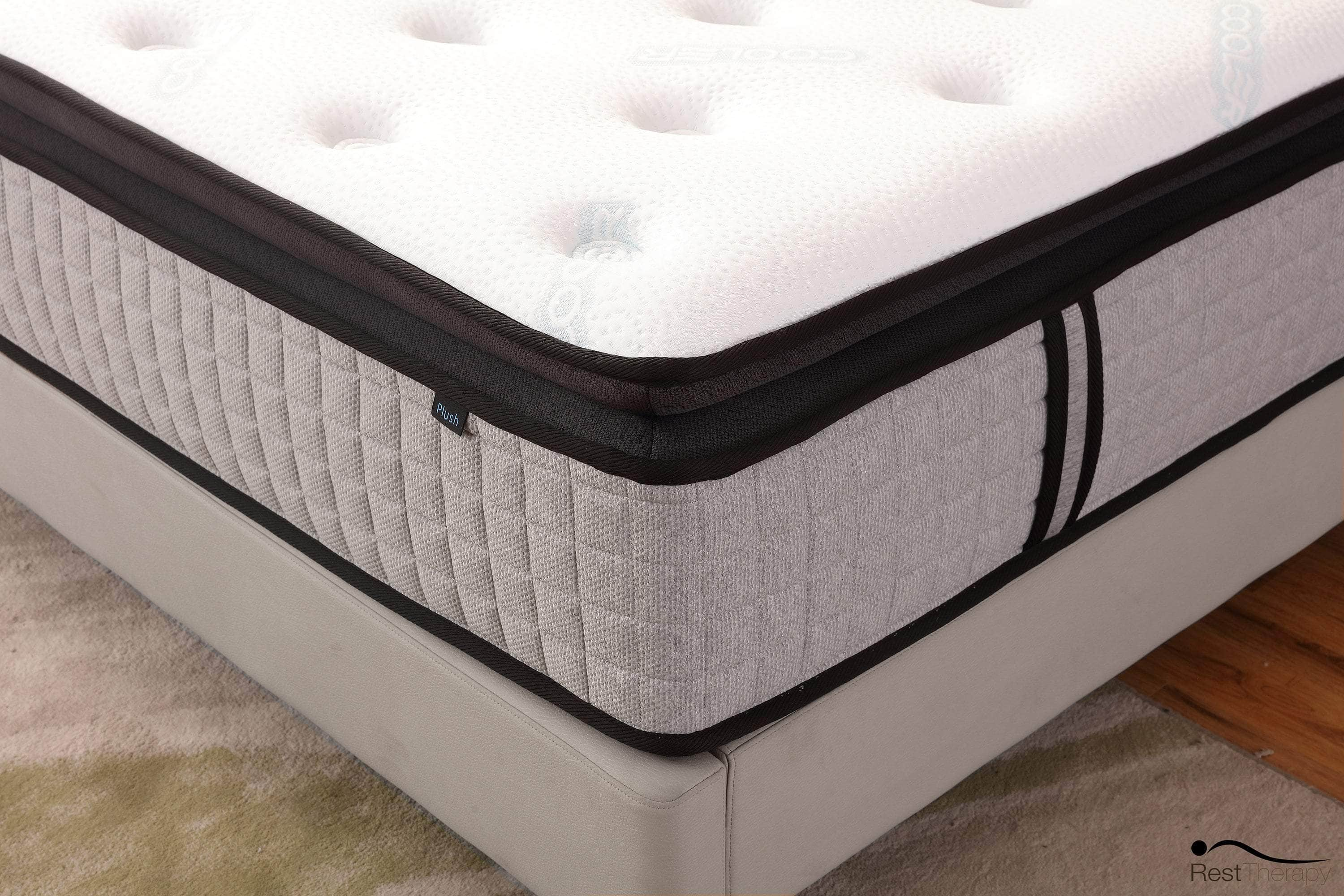 Rest Therapy Mattress 14 Inch Euphoria Cooling Pillow Top Plush Hybrid Pocket Coil Mattress with Cool Gel Memory Foam - Available in 2 Sizes