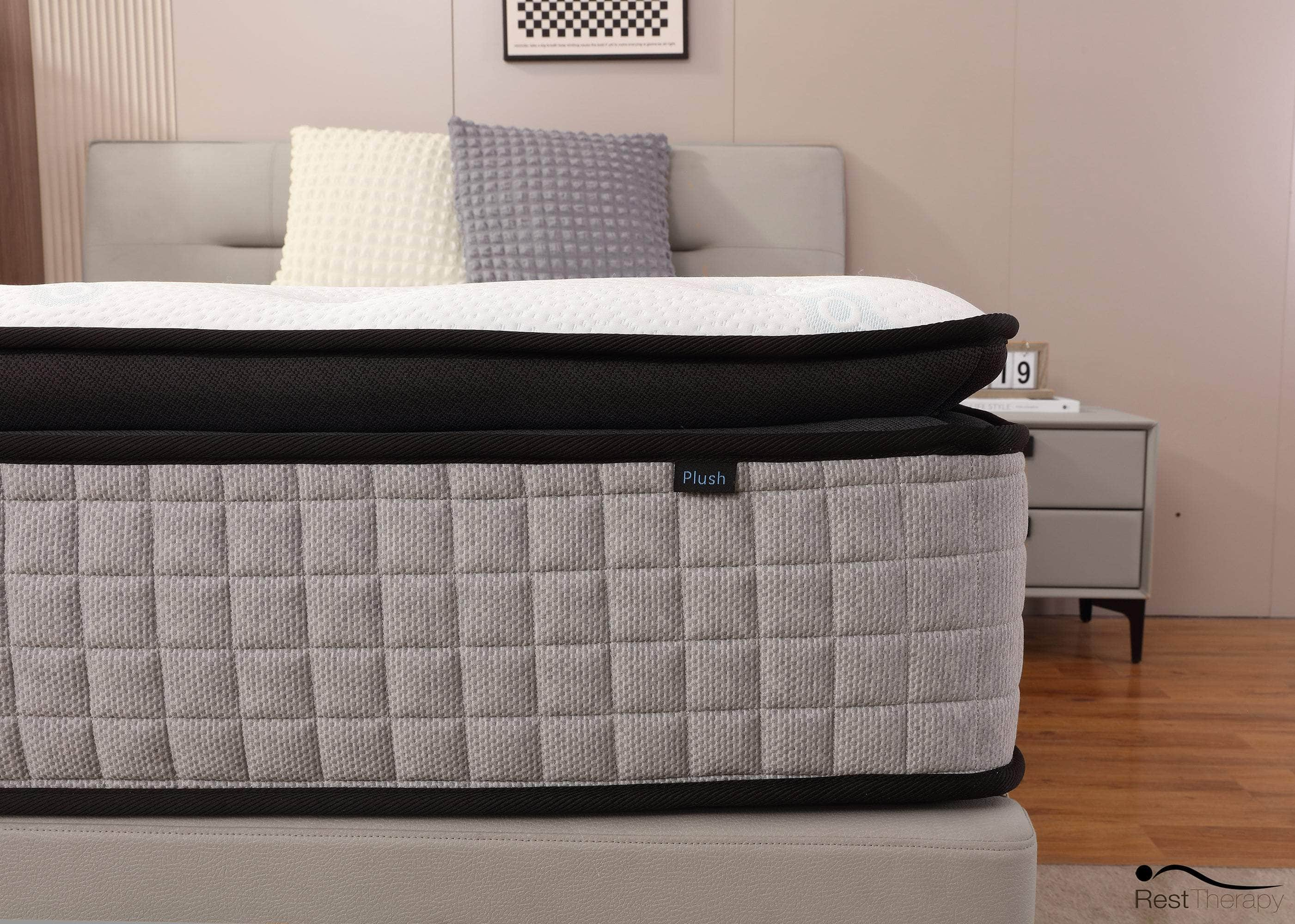 Rest Therapy Mattress 14 Inch Euphoria Cooling Pillow Top Plush Hybrid Pocket Coil Mattress with Cool Gel Memory Foam - Available in 2 Sizes