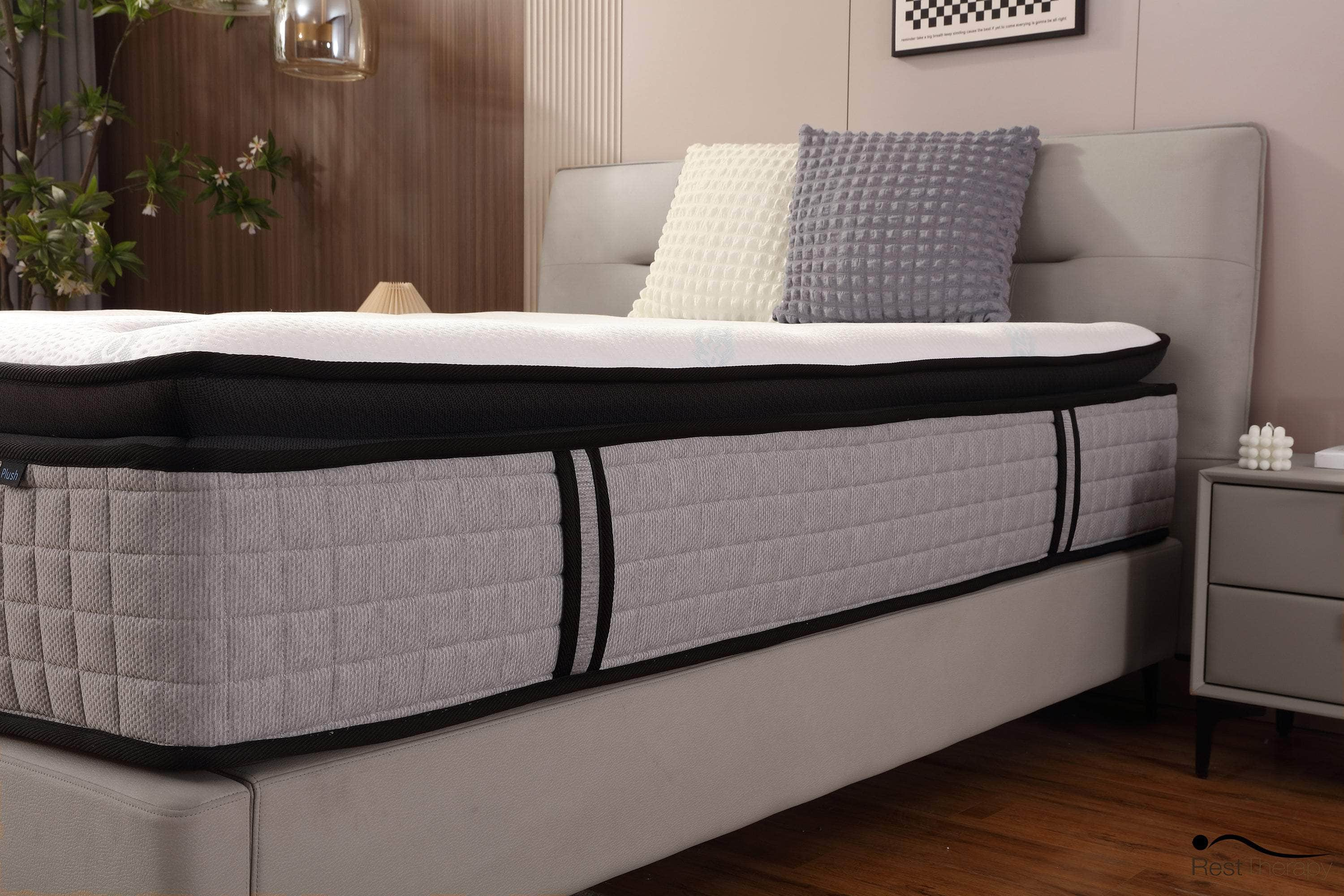 Rest Therapy Mattress 14 Inch Euphoria Cooling Pillow Top Plush Hybrid Pocket Coil Mattress with Cool Gel Memory Foam - Available in 2 Sizes