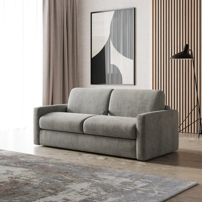 VIG Furnitur Lamod Italia Revers - Italian Modern Leather Queen Sofabed in Grey