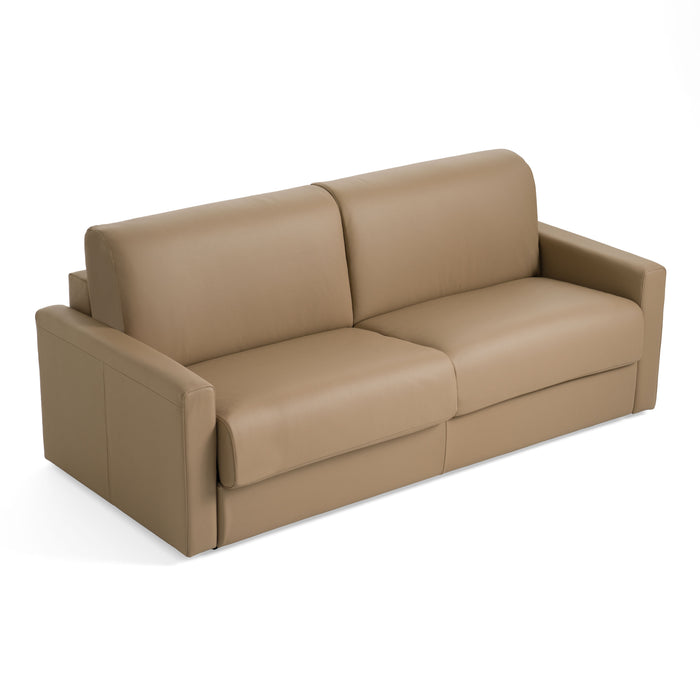 VIG Furnitur Lamod Italia Revers - Italian Modern Leather Queen Sofabed in Tan