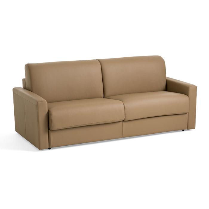 VIG Furnitur Lamod Italia Revers - Italian Modern Leather Queen Sofabed in Tan