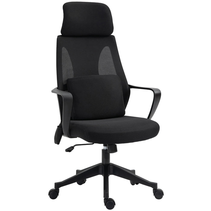 Aosom Vinsetto office Chair High Back, Ergonomic Mesh Computer Chair Executive Task Chair with Massage Lumbar Support & Headrest Rocking