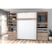 Modubox Cielo Full Murphy Bed with 2 Closet Organizers with Drawers (119W) in Rustic Brown & White