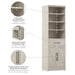 Modubox Key West 25W Closet Organizer with Drawer and Doors in Linen White Oak