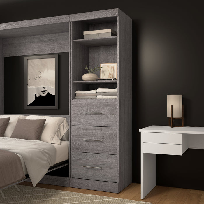 Modubox Nebula 25W Closet Organizer with Drawers in Bark Grey