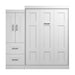 Modubox Edge Full Murphy Bed with Wardrobe (85W) in White