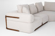 VIG Furnitur Divani Casa Simone - Modern off-White Fabric Sectional Sofa