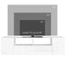 Aosom mcom Tv Stand For Tvs Up To 60", Tv Unit with Led Lights, Storage Shelves and Cupboards, 53.9" X 13.8" X 16.5", in High Gloss White