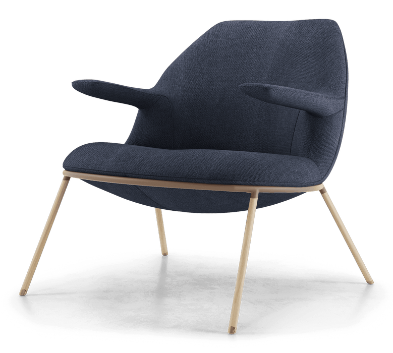 Modloft Gansevoort Lounge Chair Medieval Blue Fabric