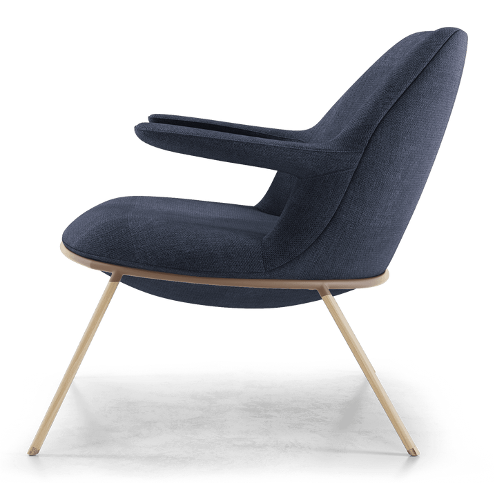 Modloft Gansevoort Lounge Chair Medieval Blue Fabric